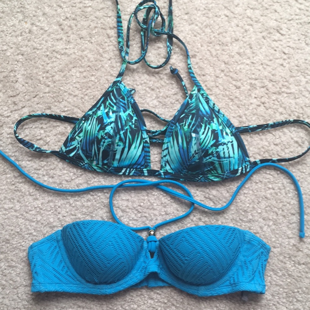 Two never used bikini tops
